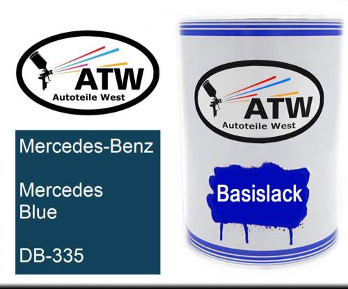 Mercedes-Benz, Mercedes Blue, DB-335: 500ml Lackdose, von ATW Autoteile West.